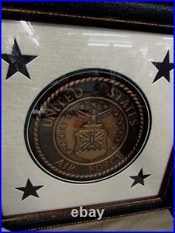 New US Air Force Insignia/Emblem Custom Framed Wall Hanging 20.5 x 20.5