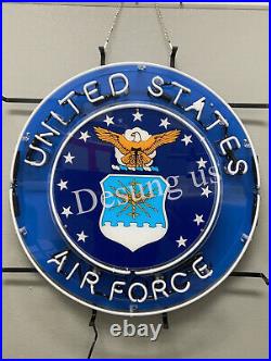 New United States Air Force Lamp Light Neon Sign 24x24 With HD Vivid Printing