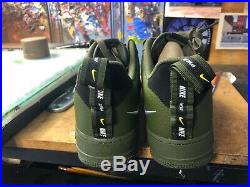Nike Air Force 1'07 LV8 Utility Olive Canvas Size US 13 Men's AJ7747 300 New