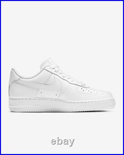 Nike Air Force 1'07' Triple White New Women's Size 5-9.5 DD8959-100 Sneakers