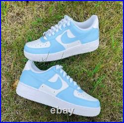 Nike Air Force 1 Custom Low Two Two Baby Blue White Shoes Men Women Kids UNC
