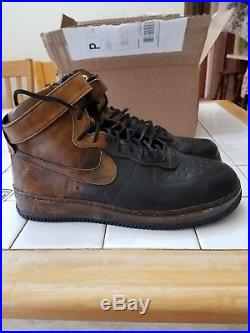 Nike Air Force 1 Hi Pigalle NG CMFT LW Black Brown Leather Size 11 677129-090