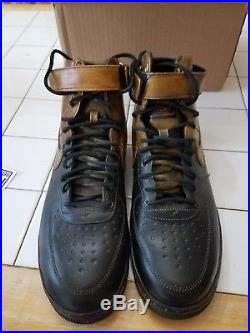 Nike Air Force 1 Hi Pigalle NG CMFT LW Black Brown Leather Size 11 677129-090