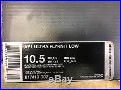 Nike Air Force 1 Ultra Flyknit Low Black/Volt/Pink Size US 10.5 Men 817419 002