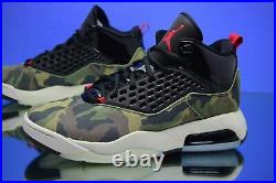 Nike Air Jordan Maxin 200 Camo Black Olive Gym Red Shoes CD6107-200 Size 9