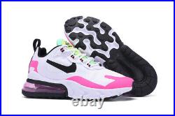Nike Air Max 270 React White Pink Black Women's Shoes Gym CJ0619-101 Size 7.5