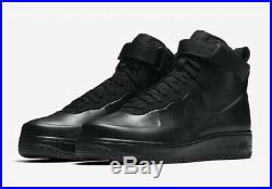 Nike Sz 14 Air Force One Foamposite Cup Dark Knight AF1 QS Triple Black Jordan