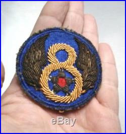 OLD WW 2 USAAF 8TH AIR FORCE THEATER MADE BULLION PATCH European American Army