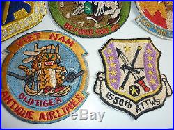 ORIGINAL PATCH SET 5 x AIR FORCE USAF AIR ATTACK CIA VIETNAM WAR W. 681