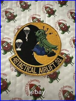 ORIGINAL US AIR FORCE USAF SQUADRON PATCH 48TH TACTICAL AIRLIFT SQDN Rare