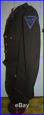 ORIGINAL WW2 US 12th Air Force OFFICERS WOOL 4 Pocket JACKET LARGE SIZE 42L