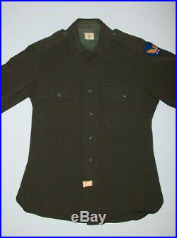 Old Vtg WWII Ca 1940s Original AAF Army Air Force Chocolate Shirt Flyers Officer