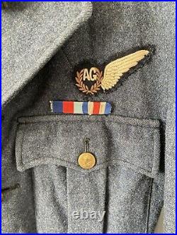 Orginal WW2 RAF Sergeant Airmans Jacket & Side Cap Uniform Air Gunner 1941