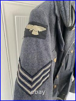 Orginal WW2 RAF Sergeant Airmans Jacket & Side Cap Uniform Air Gunner 1941