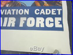 Orig Old Military Poster ALL-AMERICAN Be an Aviation Cadet U. S. AIR FORCE USAF