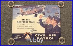 Original 1955 Recruitment Poster On The Air Force Team USAF Civil Air Patrol
