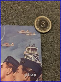 Original 1955 Recruitment Poster On The Air Force Team USAF Civil Air Patrol