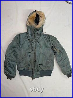 Original Air Crew Jacket N-2B Size Medium (USAF) Lancer Clothing Coyote Fur Hood