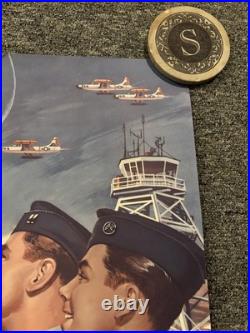 Original Civil Air Patrol Recruitment Poster On The Air Force Team 1955 22x29