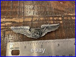 Original Early Usaf Sterling Pinback Astronaut Wings Hallmarked