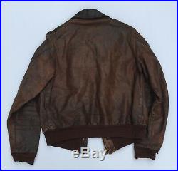 Original Named WWII CBI/10th Air Force A2 Jacket Aero Leather Contract Size 38
