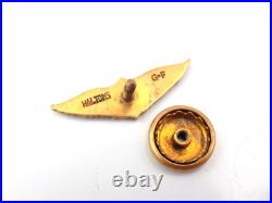 Original Pre-WWII US Army Air Force 1 Pilot Instructor Wings Lapel Pin Haltoms