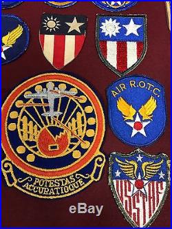 Original RARE Large WWII US Army Air Force USAAF Patch Lot Squadron Patches Etc