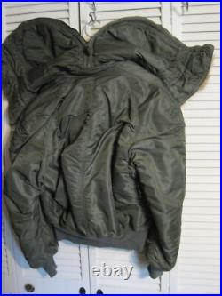 Original USAF Air Crew Jacket WithAttached Parka Hood N-2B Named Original USAF Air Crew Jacket WithAttached Parka Hood N-2B Named