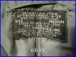 Original USAF Air Crew Jacket WithAttached Parka Hood N-2B Named Original USAF Air Crew Jacket WithAttached Parka Hood N-2B Named