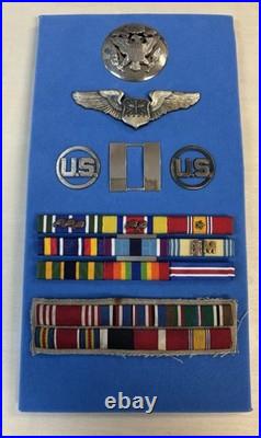 Original USAF Officer Captain Nav. Collection Few 1/20sf. Lot of 7 Pins