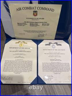 Original U. S. Air Force Award Certificates Named Lot