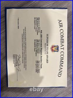 Original U. S. Air Force Award Certificates Named Lot