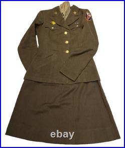 Original U. S. Army 4th Air Force WAAC Uniform Jacket Shirt & Skirt