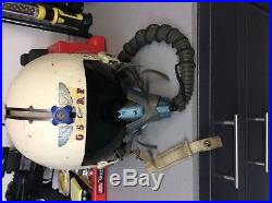 Original Vietnam US Air Force Fighter Pilot Flight Helmet, Oxygen Mask, Shield