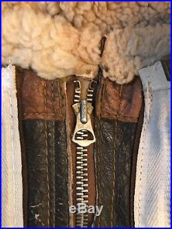 Original Vintage Ww2 Wwii Usaf Type A-3 Sheepskin Flight Pants Trousers Size 44l