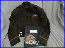 Original WW2 8th Air Force Documented Officer Ike Tunic /Photos Squadron Patch