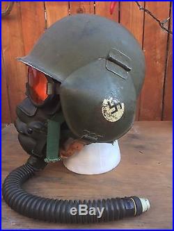 Original WWII US Army Air Forces M-3 Flak Helmet Oxygen Mask & Goggles USAAF