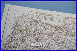 Original Ww2 Royal Air Force Pilots Mulberry Escape Map, France & Spain, D-day