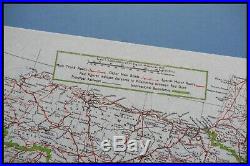 Original Ww2 Royal Air Force Pilots Mulberry Escape Map, France & Spain, D-day