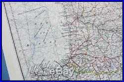Original Ww2 Royal Air Force Pilots Silk Escape Map, France & Spain, D-day 1944