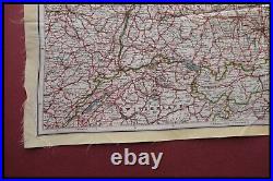 Original Wwii Royal Air Force Pilots Silk Escape Map, Germany, D-day 1944