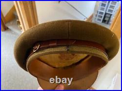 Original Wwii Us Army Air Force Aac Officer Crusher Pilot Hat Cap- 7 3/8th