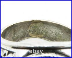PRIDE 925 Silver Vintage Topaz United States Air Force Ring Sz 10 RG13005