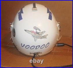 P-4 flight helmet USAF with F-101 Voodoo markings