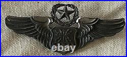 Pin Back 3 Sterling Silver Us Airforce Command Pilot Navigator Observer Wings