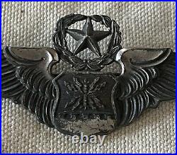 Pin Back 3 Sterling Silver Us Airforce Command Pilot Navigator Observer Wings