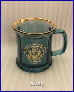 President Of The United States Air Force One Blue Glass Coffee Mug