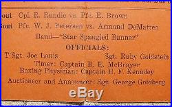 Rare 1945 Wwii Ww II United States Army Air Force Boxing Show Program Joe Louis