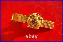 RARE 1/20 12k G. F US A&AF Army Air Force Exchange 20 years TIE PIN Pin Bar Claps