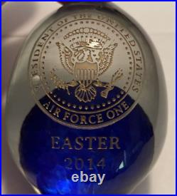 RARE 2014 AIR FORCE ONE PRESIDENT of the UNITED STATES GLASS EASTER EGG OBAMA